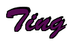 Rendering "Ting" using Brush Script