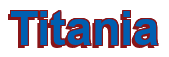 Rendering "Titania" using Arial Bold