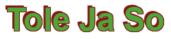 Rendering "Tole Ja So" using Arial Bold