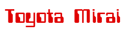 Rendering "Toyota Mirai" using Computer Font