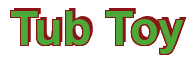 Rendering "Tub Toy" using Arial Bold