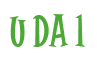 Rendering "U DA 1" using Cooper Latin