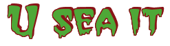 Rendering "U sea it" using Creeper