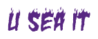Rendering "U sea it" using Charred BBQ