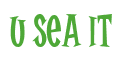 Rendering "U sea it" using Cooper Latin