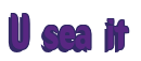 Rendering "U sea it" using Callimarker