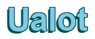 Rendering "Ualot" using Arial Bold