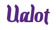 Rendering "Ualot" using Color Bar