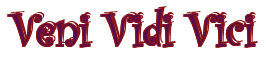 Rendering "Veni Vidi Vici" using Curlz