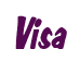 Rendering "Visa" using Big Nib