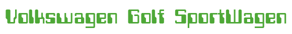 Rendering "Volkswagen Golf SportWagen" using Computer Font