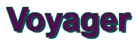 Rendering "Voyager" using Arial Bold