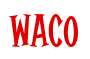 Rendering "WACO" using Cooper Latin