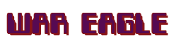 Rendering "WAR EAGLE" using Computer Font