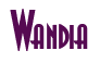 Rendering "Wandia" using Asia