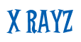 Rendering "X Rayz" using Cooper Latin