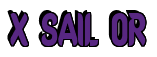 Rendering "X SAIL OR" using Callimarker