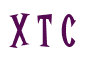 Rendering "X T C" using Cooper Latin