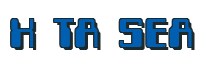 Rendering "X TA SEA" using Computer Font