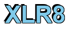 Rendering "XLR8" using Arial Bold