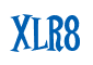 Rendering "XLR8" using Cooper Latin
