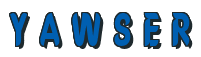 Rendering "Y A W S E R" using Callimarker