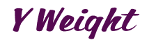 Rendering "Y Weight" using Casual Script