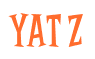 Rendering "YAT Z" using Cooper Latin