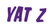 Rendering "YAT Z" using Big Nib