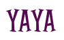 Rendering "YaYa" using Cooper Latin