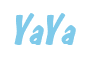Rendering "YaYa" using Big Nib