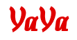 Rendering "YaYa" using Color Bar