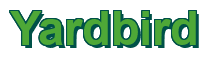 Rendering "Yardbird" using Arial Bold