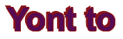 Rendering "Yont to" using Arial Bold