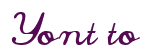 Rendering "Yont to" using Commercial Script