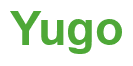 Rendering "Yugo" using Arial Bold