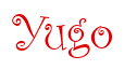 Rendering "Yugo" using Curlz
