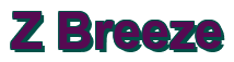Rendering "Z Breeze" using Arial Bold