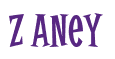 Rendering "Z aney" using Cooper Latin