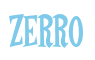 Rendering "ZERRO" using Cooper Latin