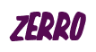 Rendering "ZERRO" using Big Nib