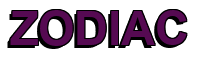 Rendering "ZODIAC" using Arial Bold