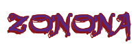 Rendering "ZONONA" using Buffied
