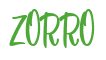 Rendering "ZORRO" using Bean Sprout