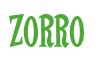Rendering "ZORRO" using Cooper Latin