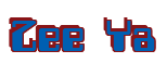 Rendering "Zee Ya" using Computer Font