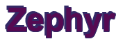 Rendering "Zephyr" using Arial Bold
