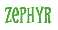 Rendering "Zephyr" using Cooper Latin