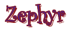 Rendering "Zephyr" using Curlz