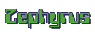 Rendering "Zephyrus" using Computer Font